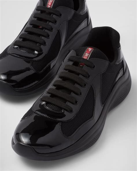 prada red stripe sneakers|prada sneakers black patent leather.